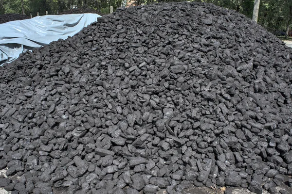 Вугілля коричневе у сховищі — стокове фото