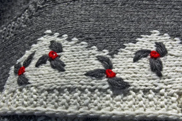 Beautiful Ornament Shape Flower Winter Sweater — Stock Photo, Image