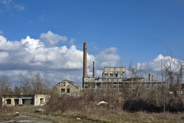 Elpusztult Viszkóz Gyár Szerbiában Loznica Városában Egyszer Egy Vezető Egy — Stock Fotó