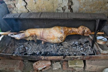 Koyunlar özellikle önemli kutlamalar için ızgara yapılır. Sadece davetlilerin gelmesi bekleniyor..