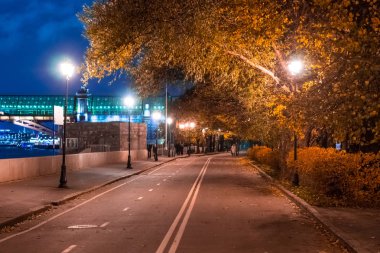 Sonbahar Merkezi Kültür Park ve dinlenme. Moskova.