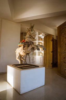 Okyanusu yakınlarındaki küçük otelin iç.