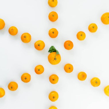 Portakallar beyaza izole edilmiş