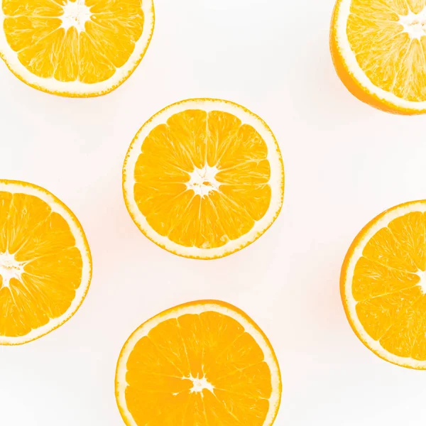 Orange slices isolated on white — Stock Photo, Image