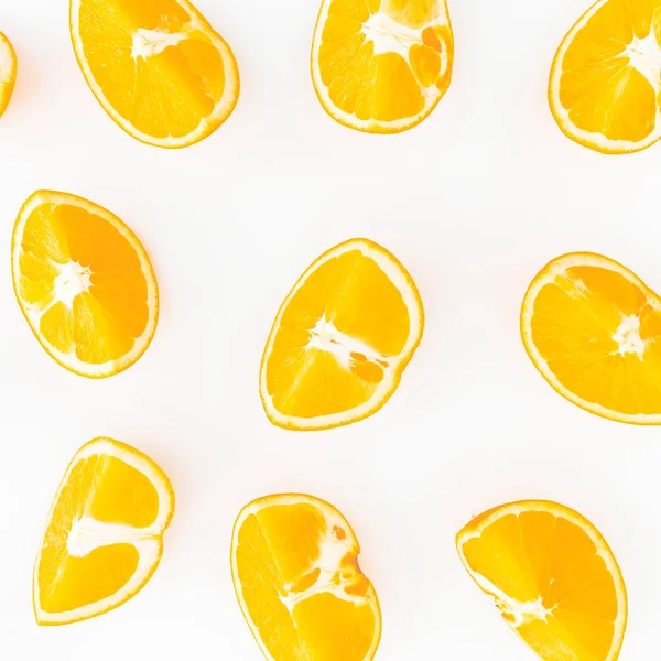 Orange slices isolated on white — Stock Photo, Image