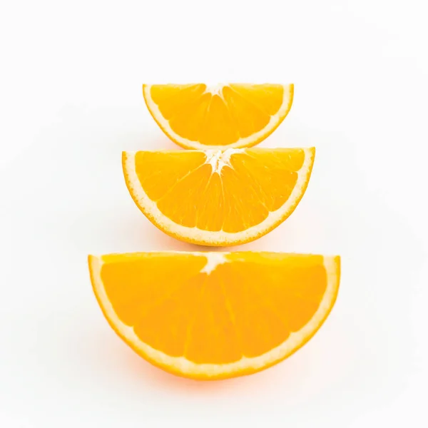 Orange slices isolated on white — Stock Photo, Image