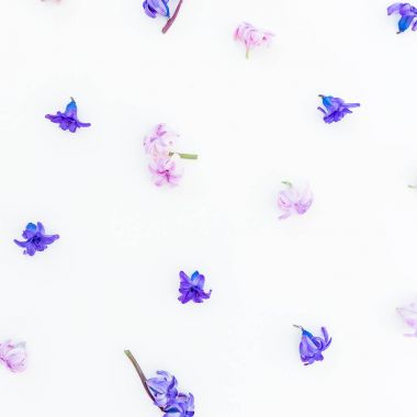 Mavi çiçekli çerçeve çiçek