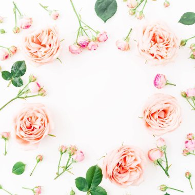 beyaz üzerine pembe güller