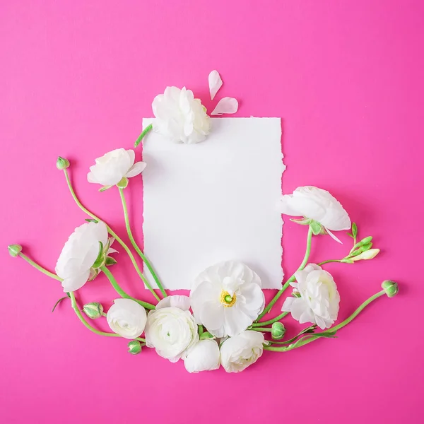 Tarjeta y flores tiernas — Foto de Stock