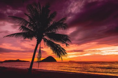  Okyanus ve dağ Sunrise 