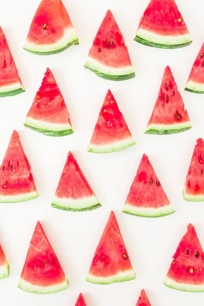 Pieces of fresh watermelon on white — Stock Photo, Image