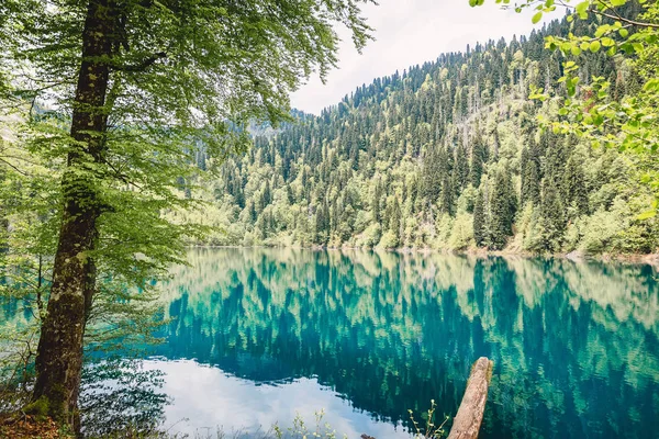 Lago de montaña azul cristalino — Foto de Stock