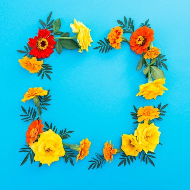 Sarı ve kırmızı çiçekler 