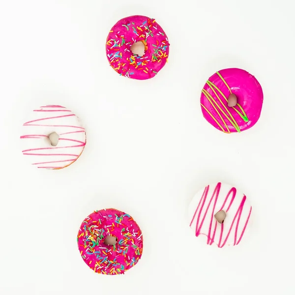 Pembe renkli donut — Stok fotoğraf