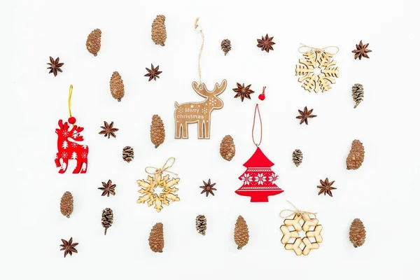Decorations and pine cones — Stock Photo, Image