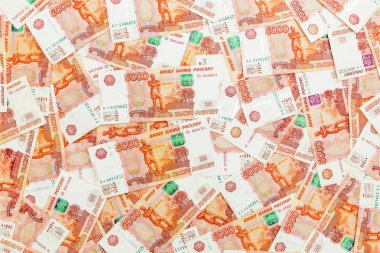 Para banknot, ruble arka plan. İş