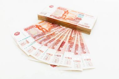 Para banknot, ruble arka plan. İş