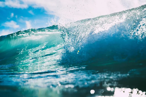 Onda Azul Oceano Onda Cristal Luz Solar — Fotografia de Stock