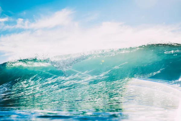 Onde Bleue Dans Océan Lumière Claire Onde Soleil — Photo