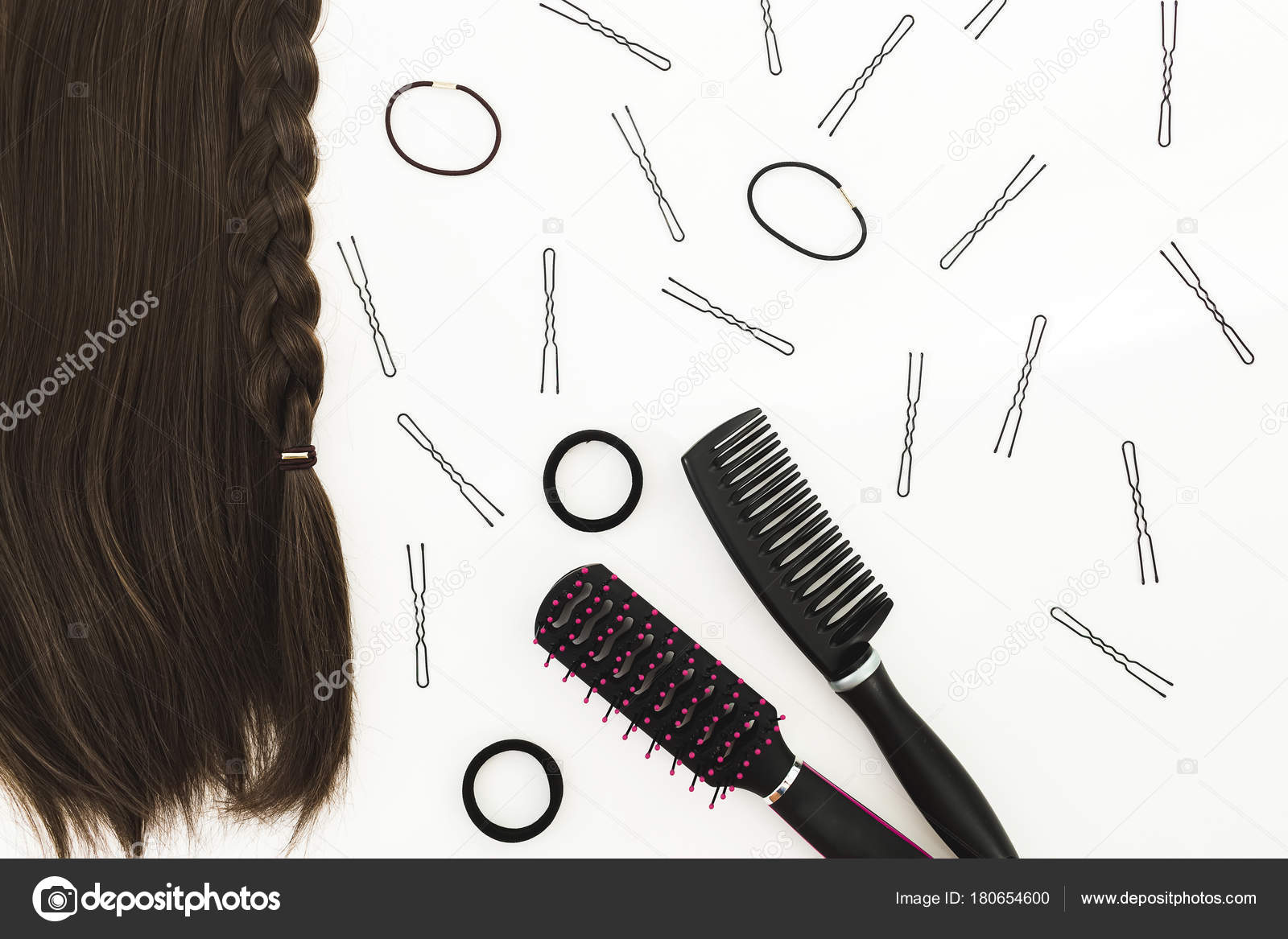 Frame Combs Hair Styling Hairpins White Background Beauty Blog