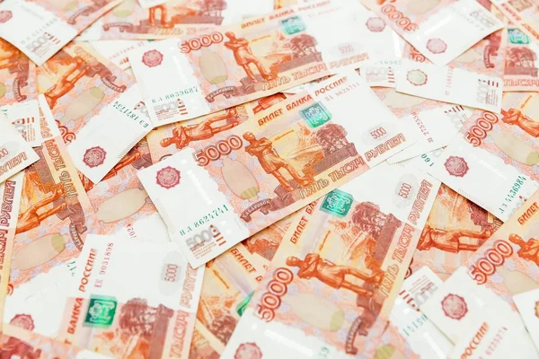 Banknoty Pieniądze Tło Rubli Biznes — Zdjęcie stockowe