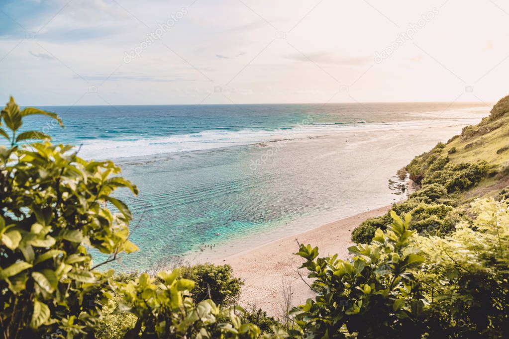 Tropical sandy beach in Bali