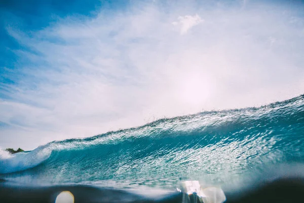 Blå Bølge Havet Breaking Bølge Sollys Bali - Stock-foto