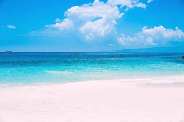 Тропический Белый Песчаный Пляж Голубой Океан Бали — стоковое фото