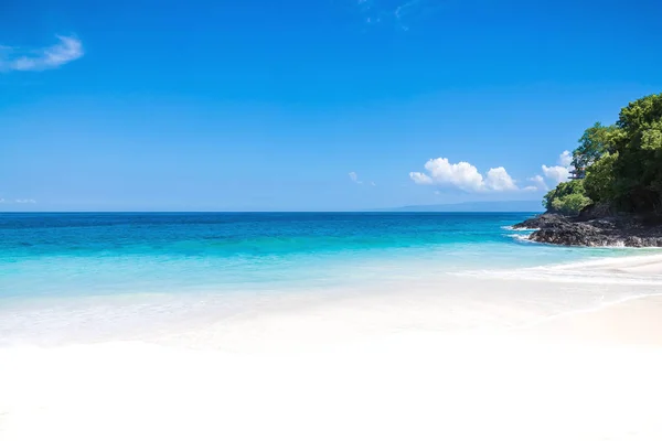 Tropische Zand Strand Oceaan Met Kristalhelder Water Bali — Stockfoto