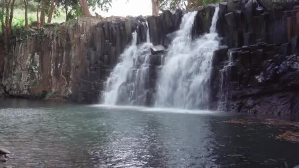 Rochester Falls Amazing Waterfall Mauritius — Stock Video