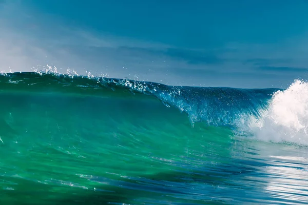 Onda Cristal Azul Oceano Onda Ruptura Luz Sol — Fotografia de Stock