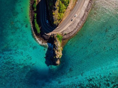 Okyanuslu Maconde. Hava görüntüsü. Mauritius Adası 'nda Pelerin