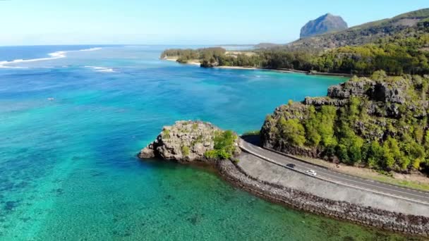 Maconde Point Mauritius Island Utsikt Fra Luftfartøy – stockvideo