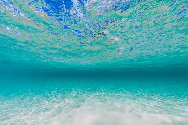 Océano Tropical Transparente Con Fondo Arenoso Bajo Agua Los Trópicos — Foto de Stock