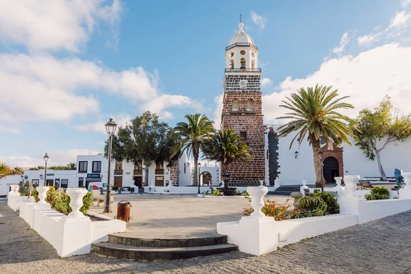Teguise Lanzarote Hiszpania Kwietnia 2020 Stara Architektura Miasta Teguise Kościół — Zdjęcie stockowe