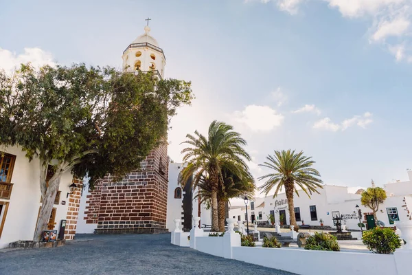 Teguise Lanzarote Hiszpania Kwietnia 2020 Stara Architektura Miasta Teguise Kościół — Zdjęcie stockowe