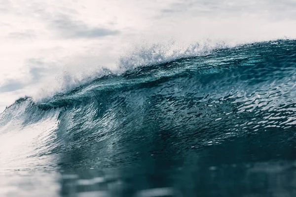 Onda Perfeita Oceano Onda Ruptura Com Luz Sol — Fotografia de Stock