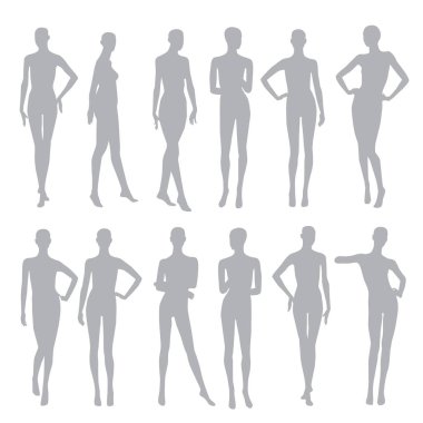 siyah siluetler aptallar moda mağaza