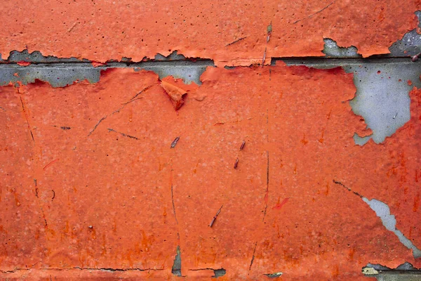 Grunge parede de concreto Tinta de descascamento de textura, velho pêssego de parede rachado ou de cor rosa — Fotografia de Stock