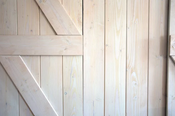 Luz madeira celeiro portas fundo textura moderno interior close-up — Fotografia de Stock