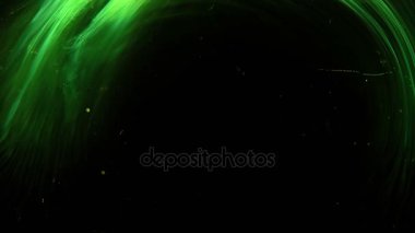 Renkli mürekkep su ağır çekimde. Siyah arka plan üzerine Özet görüntüleri.