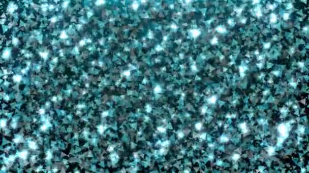 Μπλε Glitter Τρίγωνο Υφή Σετ Από Ασημί Χρώμα Ροζ Χρυσό — Αρχείο Βίντεο