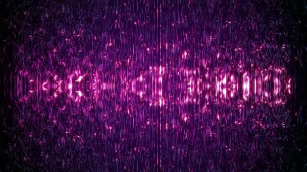 Энергия Фиолетовых Частиц Тёмном Фоне — стоковое видео