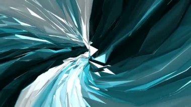 Bükülmüş geometri üçgen şekiller animasyon. Arka plan.