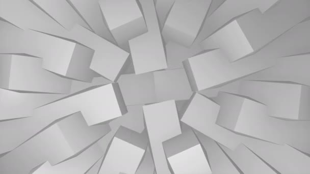 Bílá Textura Geometrické Animace Opakování Záběrů — Stock video
