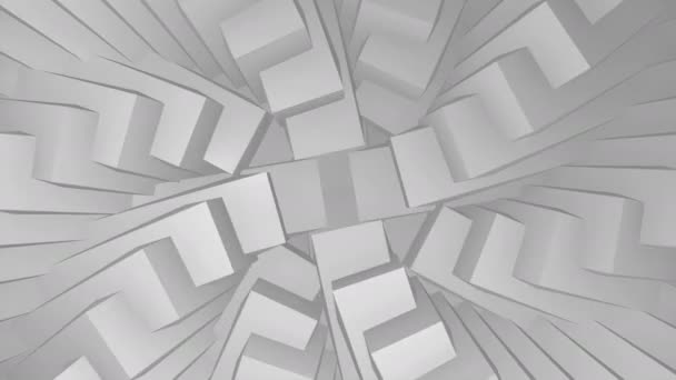 Анимация Белой Геометрической Текстуры Циклические Кадры — стоковое видео
