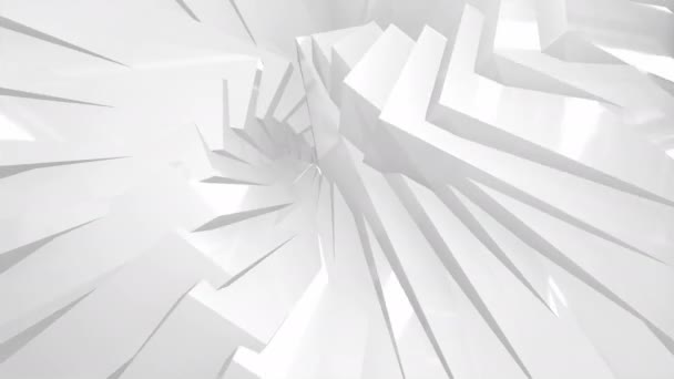 Animazione Geometrica Bassa Texture Vetro Bianco Looping — Video Stock