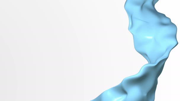 Blauw Pastel Zijde Melk Verf Animatie Stroomt Naadloze Loops — Stockvideo