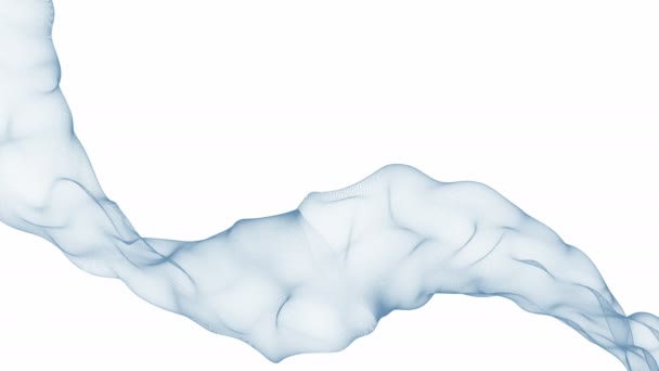 抽象的蓝色波浪丝绸或彩色水流动动画 无缝回路 — 图库视频影像