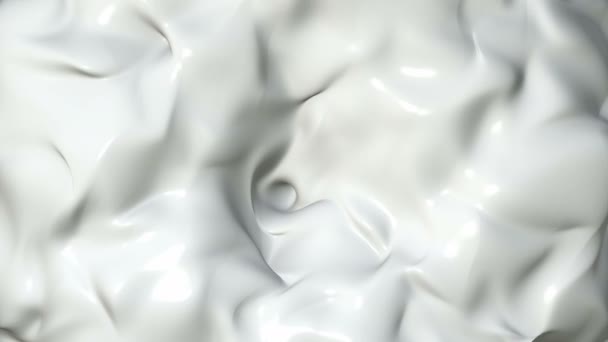 Realistic White Silk Milk Flowing Animation Looping Footage — Stock Video
